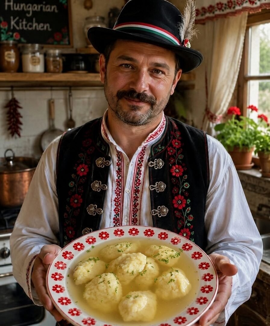 Hungarian Semolina Dumpling Soup (Grízgaluska Leves) Gemini_Generated_Image_ttbl1bttbl1bttbl